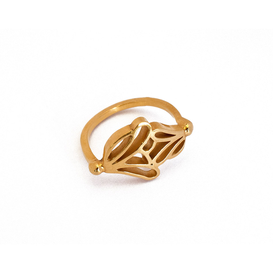 Golden Oval Design Ring